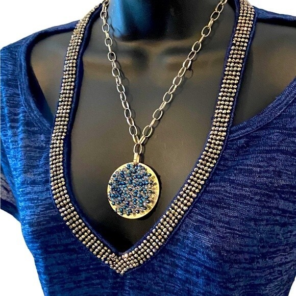 Juicy Couture cold shoulder sheer ss V neck rhinestone neckline shirt cover up L - Picture 6 of 7